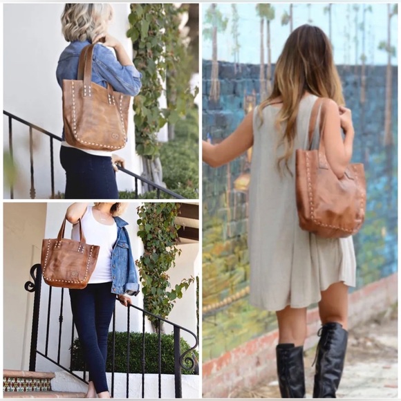 Bed Stu Leather Stevie Tote Shoulder Bag Tan Rustic Retail $255 - Picture 14 of 14
